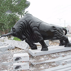 natural black marble all kinds of bullfight sculpture